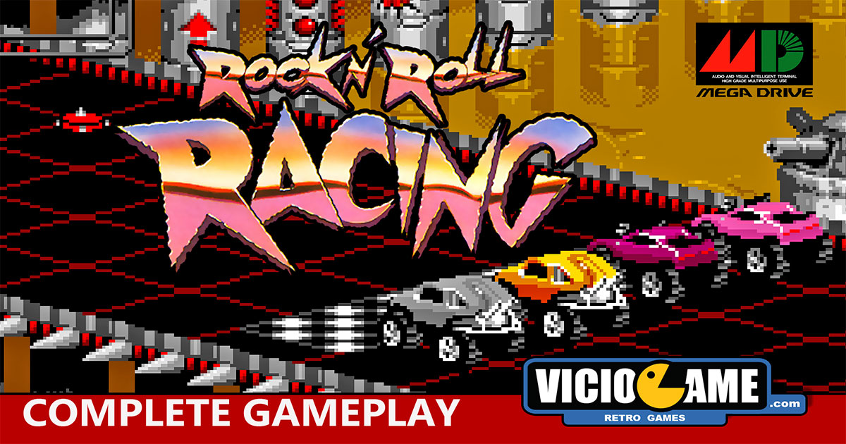 🎮 Rock n' Roll Racing (Mega Drive) Complete Gameplay – VICIOGAME