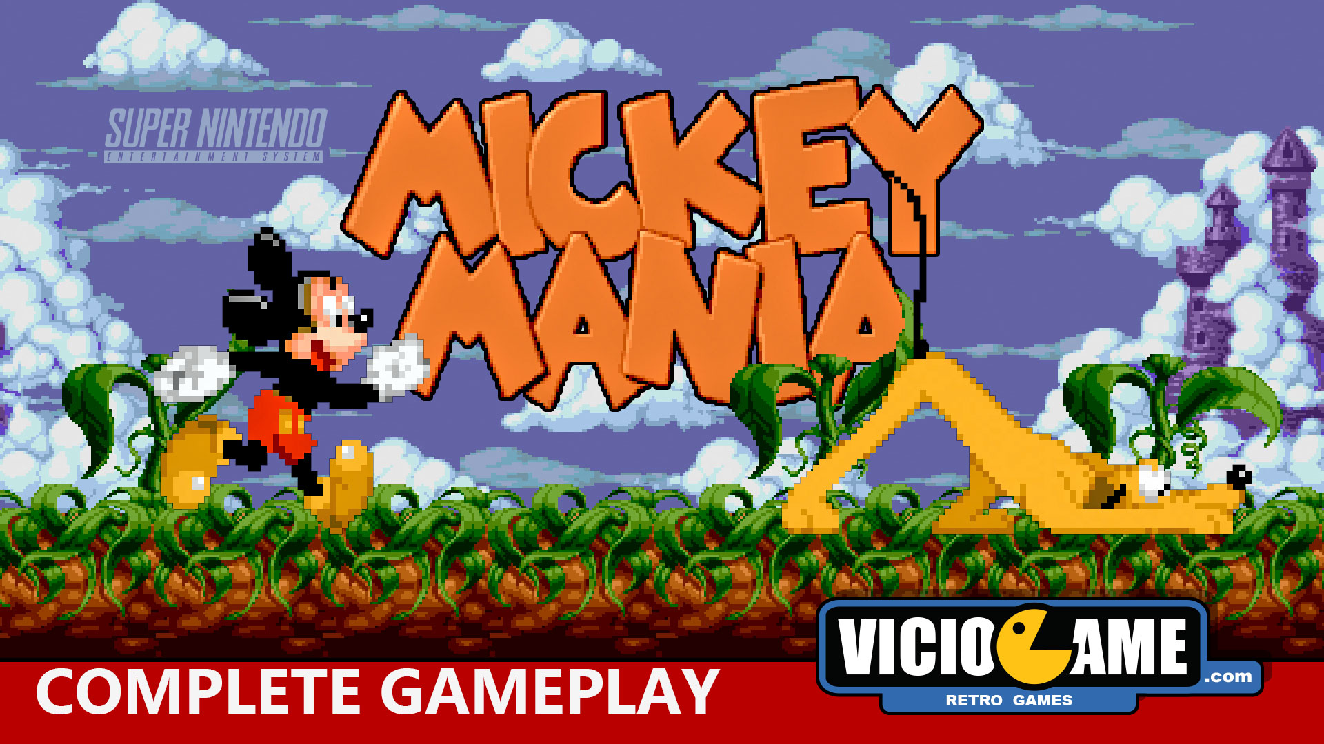 🎮 Mickey Mania (Super Nintendo) Complete Gameplay – VICIOGAME