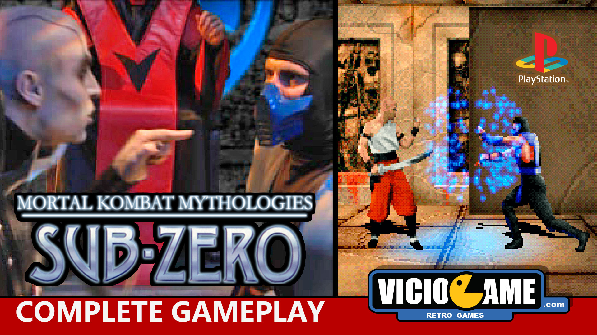 🎮 Mortal Kombat Mythologies: Sub-Zero (PlayStation) Complete Gameplay ...